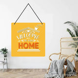 गैलरी व्यूवर में इमेज लोड करें, Webelkart®️ Decorative Welcome To Your Home Wood Wall Hanging Wooden Art Decoration Item for Living Room |Quotes Wall hanging | Wall Art for Hall | MDF Wall Sculpture-9.5 IN
