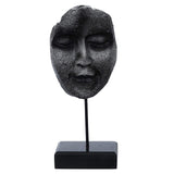 गैलरी व्यूवर में इमेज लोड करें, Webelkart Poly Resin Human Face Sculptures Showpieces On Stand Showpiece for Home Decoration Living Room Bedroom Office Décor (Black, 9 Inches)