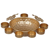 Load image into Gallery viewer, Webelkart Decorative Round Peacock Shape Urli Bowl for Home Beautiful Handcrafted Bowl for Floating Flowers and Tea Light Candles Home ,Office and Table Decor Special for Diwali Gift| ( 12 Inches)