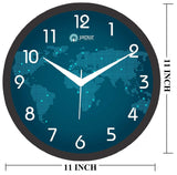 गैलरी व्यूवर में इमेज लोड करें, JaipurCrafts Designer Stylish Beautiful Wooden World Map Designer Printed Wall Clock| Clock for Home | Wall Clock for Kitchen | Rajasthani Wall Clock- Without Glass