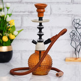 गैलरी व्यूवर में इमेज लोड करें, JaipurCrafts Premium Designer Orange Bombino Style Hookah Set (13 Inches)