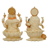 गैलरी व्यूवर में इमेज लोड करें, Webelkart Premium Pair of Laxmi Ganesh Idol Statue Idol for Car Dashboard, Home Decor, Office Décor, Gifting Decorative Showpiece, Temple Gift Diwali Decor (7 X 4.5 Bronze)
