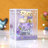 Load image into Gallery viewer, Webelkart®️ Premium White Plastic Cycle with Teddy Bear and Rose Petals Gift Box for Valentine&#39;s Gift for Girlfriend/Boyfriend/Wife/Husband (Blue)