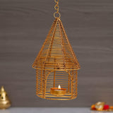 गैलरी व्यूवर में इमेज लोड करें, Webelkart Premium Bird Cage Nest tealight Candle Holder for Home and Office Decor| laltern tealight Holder for Home ( 6 Inches, Gold)