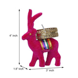 Load image into Gallery viewer, Webelkart Cute Christmas Reindeer Tealight Candle Holder - 2 pc (Pink) Reindeer Shaped tealight Holder, Diwali Gift, Diwali Lights, Diwali tealight