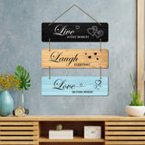 Load image into Gallery viewer, Webelkart®️ Decorative Live Love Laugh Wall Hanging Wooden Art Decoration Item for Living Room | Bedroom | Home Decor | Gifts | Quotes Decor Item | Wall Art for Hall | MDF Wall Decoration, Set of 3