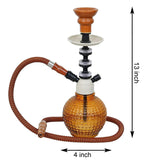गैलरी व्यूवर में इमेज लोड करें, JaipurCrafts Premium Designer Orange Bombino Style Hookah Set (13 Inches)