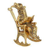 Load image into Gallery viewer, JaipurCrafts Handcrafted Home Decorative Lord Ganesha Statue (6.50 IN, Aluminium, Gold)