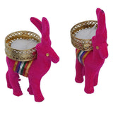 गैलरी व्यूवर में इमेज लोड करें, Webelkart Cute Christmas Reindeer Tealight Candle Holder - 2 pc (Pink) Reindeer Shaped tealight Holder, Diwali Gift, Diwali Lights, Diwali tealight