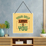 Load image into Gallery viewer, Webelkart®️ Decorative Your Only Limit is You Wall Hanging Wooden Art Decoration Item for Living Room | Bedroom | Home Decor | Quotes Decor Item | Wall Art for Hall | MDF Wall Sculpture-9.5 IN
