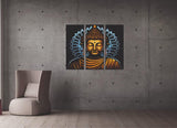 Load image into Gallery viewer, Webelkart Premium Set of 3 Gautam Buddha MDF self Addhesive UV Printed Home Decorative Religious Gift Item, Gautam Buddha Wooden Wall paintings For Home And Living Room -18 X 15 inches, Multi