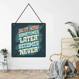 Load image into Gallery viewer, Webelkart®️ Decorative Do It Now Wall Hanging Wooden Art Decoration Item for Living Room | Bedroom |Quotes Decor Item| MDF Wall Sculpture-9.5 IN