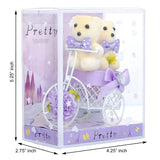 Load image into Gallery viewer, Webelkart®️ Premium White Plastic Cycle with Teddy Bear and Rose Petals Gift Box for Valentine&#39;s Gift for Girlfriend/Boyfriend/Wife/Husband (Blue)
