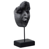 गैलरी व्यूवर में इमेज लोड करें, Webelkart Poly Resin Human Face Sculptures Showpieces On Stand Showpiece for Home Decoration Living Room Bedroom Office Décor (Black, 9 Inches)