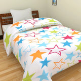 Load image into Gallery viewer, JaipurCrafts Polycotton Single Bed Star Print Reversible Blanket - 54x84-inches, Multicolour