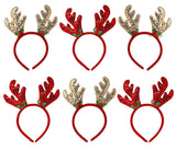 Load image into Gallery viewer, Webelkart Colorful Christmas Reindeer Headband Antlers Ear Hair Hoop for Kid, Christmas Party Hair Accessories Deer Hair Band,Party Props Christmas Decoration,Christmas Fun- Pack of 6