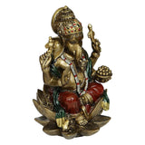 Load image into Gallery viewer, Webelkart Antique Cold Cast Bronze Lord Ganesh Idol, God of Health &amp; Wealth Diwali Gifts Home Décor (Size: 3.00&quot;)
