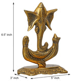 Load image into Gallery viewer, Webelkart Premium Metal Gold Finish Invisible Ganesha Idol Statue for Home and Office Decor| Ganesha Murti for Home (6.5 Inches)