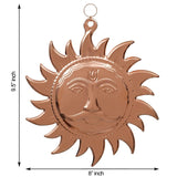 Load image into Gallery viewer, Webelkart Premium Surya Narayan Yantra Copper/Copper Surya Face/Surya Bhagwan Face/Surya Narayan Bhagwan/Vastu Surya Face/Vaastu Sun Face Hanging (Size: 9.5 Inches, Color: Brown, Material: Copper)