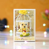Load image into Gallery viewer, Webelkart®️ Premium Cute Little Teddy Sitting in Plastic Cage Showpiece for Her / Girlfriend / Wife / Fiancee / Valentines Day ( Yellow)