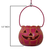 Load image into Gallery viewer, JaipurCrafts Premium Halloween Ball Tealight Holder with Hanging Chain- for New Year Party &amp; Christmas Party, Christmas tealight Holder