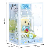 Load image into Gallery viewer, Webelkart®️ Premium Cute Little Teddy Sitting in Plastic Cage Showpiece for Her / Girlfriend / Wife / Fiancee / Valentines Day (Sky Blue)