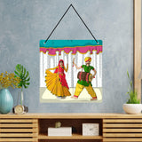 गैलरी व्यूवर में इमेज लोड करें, Webelkart®️ Decorative Rajasthani Dance Welcome Wall Hanging Wooden Art Decoration Item for Living Room |Rajasthani Wall hanging | Wall Art for Hall | MDF Wall Sculpture-9.5 IN