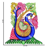 गैलरी व्यूवर में इमेज लोड करें, Webelkart Premium &quot;Peacock Family&quot; Printed Wooden Key Holder for and Office Decor