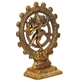 Load image into Gallery viewer, Webelkart Premium Gold Plated Lord Shiva Dancing Natraj/Nataraja Statue Handcrafted Sculpture for Home and Puja Decor| nataraj Statue for Home|(8 Inches, Gold)