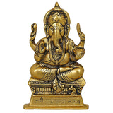 गैलरी व्यूवर में इमेज लोड करें, Webelkart Premium Metal Ganesha Idol for Home and Office Decor | Ganesha Idol for Car Dashboard ( 8.5 Inches)