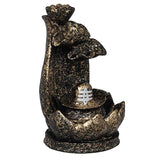 गैलरी व्यूवर में इमेज लोड करें, Webelkart Polyresin Shivling Backflow Smoke Incense Holder/Smoke Fountain for Home with Free10 Scented Incense Cones| Shiva Smoke Fountain | Shivling for Home Puja (Black,Gold 7 Inches)