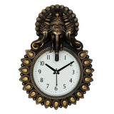 Load image into Gallery viewer, Webelkart Premium Plastic Designer Stones Ganesha Wall Clock for Home and Office Decor| Wall Clock for Living Room| Wall Clock for Bedroom (Copper, 12 Inch)