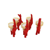 Load image into Gallery viewer, Webelkart Cute Christmas Reindeer Tealight Holder - 5 pc (Red) Reindeer Shaped tealight Candle Holder for Home and Office Decor| Christmas tealight Holder