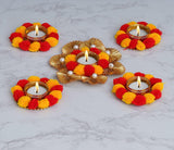 गैलरी व्यूवर में इमेज लोड करें, Webelkart Premium Set of 5 Tealight Candle Holder for Home Decor, Mosaic Glass, Balcony Decoration Items Outdoor, Balcony Decor,Candle Stand,Flowers ( Pack of 5 , 3.5 x 5.5 Inches)