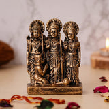 गैलरी व्यूवर में इमेज लोड करें, Webelkart Premium Polyresin Ram Darbar Idol Figurine Showpiece for Home Temple and Office Temple ( 5.5 x 4 x 2 Inches , Medium Gold)
