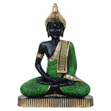 गैलरी व्यूवर में इमेज लोड करें, Webelkart Premium Meditating Sitting Gautam Buddha Idol Statue Showpiece for Home/Office Decor/Living Room Decor (8.5 Inches, Plastic) (Green)