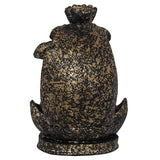 Load image into Gallery viewer, Webelkart Polyresin Shivling Backflow Smoke Incense Holder/Smoke Fountain for Home with Free10 Scented Incense Cones| Shiva Smoke Fountain | Shivling for Home Puja (Black,Gold 7 Inches)