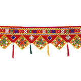 Load image into Gallery viewer, Webelkart Premium Traditional Art Handmade Door Bandarwal toran for Home Main Door/Entrance Door/Home Temple and Diwali Decorations ( Red, Pack of 1)