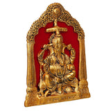 गैलरी व्यूवर में इमेज लोड करें, JaipurCrafts Premium Lord Ganesha Idol Statue Metal Wall Hanging for Home and Office Decor ( 7 x 8.5 Inches, Gold)