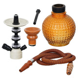 गैलरी व्यूवर में इमेज लोड करें, JaipurCrafts Premium Designer Orange Bombino Style Hookah Set (13 Inches)