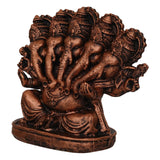 गैलरी व्यूवर में इमेज लोड करें, Webelkart Polyresin Panchmukhi Ganesha Idol Statue Showpiece for Car Dashboard, Home Temple and Office |5 x 5 x 2 Inches , Copper