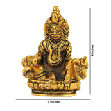 Load image into Gallery viewer, JaipurCrafts Premium Metal Lord Kuber Statue for Wealth and Harmony | God kuber Idol | Murti | Statue | showpiece for Home | Kuber ji ki murti for puja Decorative Showpiece (4 Inches,Gold)