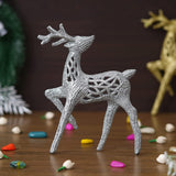 गैलरी व्यूवर में इमेज लोड करें, Webelkart®️ Premium Glittered White Tabletop/Desktop Christmas Reindeer Figurines for Christmas Decorations and Gifts (7.5 Inches)