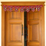 Load image into Gallery viewer, Webelkart Premium Katha Work Traditional Art Handmade Door Bandarwal toran for Home Main Door/Entrance Door/Home Temple and Diwali Decorations ( Red, Pack of 1)