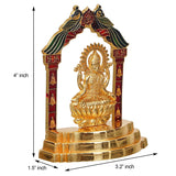 Load image into Gallery viewer, Webelkart Premium Goddess Laxmi Ji Gold Plated Statue - Idol for Car Dashboard, Home, Office Décor, Gifting Decorative Showpiece, Temple Gift (Aluminium, Golden)-4 x 3.2 in