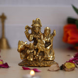 Load image into Gallery viewer, JaipurCrafts Premium Metal Shiv Parivar - 4 Inches (Metal, Gold)