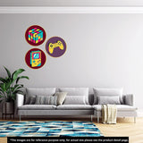 गैलरी व्यूवर में इमेज लोड करें, Webelkart Set of 3 Retro MDF Board UV Textured Painting for Wall, Office, Study Room Decoration Paintings , Size - 15.50 x 15.50 INCH (Design 3)