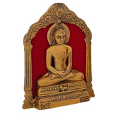 Load image into Gallery viewer, Webelkart Premium Metal Mahaveer Swami Idol Statue Wall Hanging for Home and Office Decor| Mahaveer Swami murti for Home Decor ( 7 x 8.5 Inches, Gold