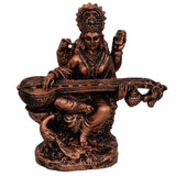 Load image into Gallery viewer, Webelkart Premium Saraswati Playing Veena Polyresin Showpiece for Home and Office Decor-Goddess Saraswati Showpiece| Saraswati Idol Statue for Home ( 7 x 6 x 2.5 Inches)