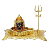 गैलरी व्यूवर में इमेज लोड करें, Webelkart Premium White Metal Colored Lord Shiva Statue/Mahakaal/shivling for Home puja| Abhishek Shviling for Home